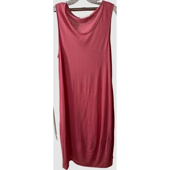 Nicole Farhi Dresses | Nicole Farhi Sleeveless Salmon Pink Dress With Side Pockets Wide Bottom Panel | Color: Pink | Size: Medium | Ljjlstore's Closet